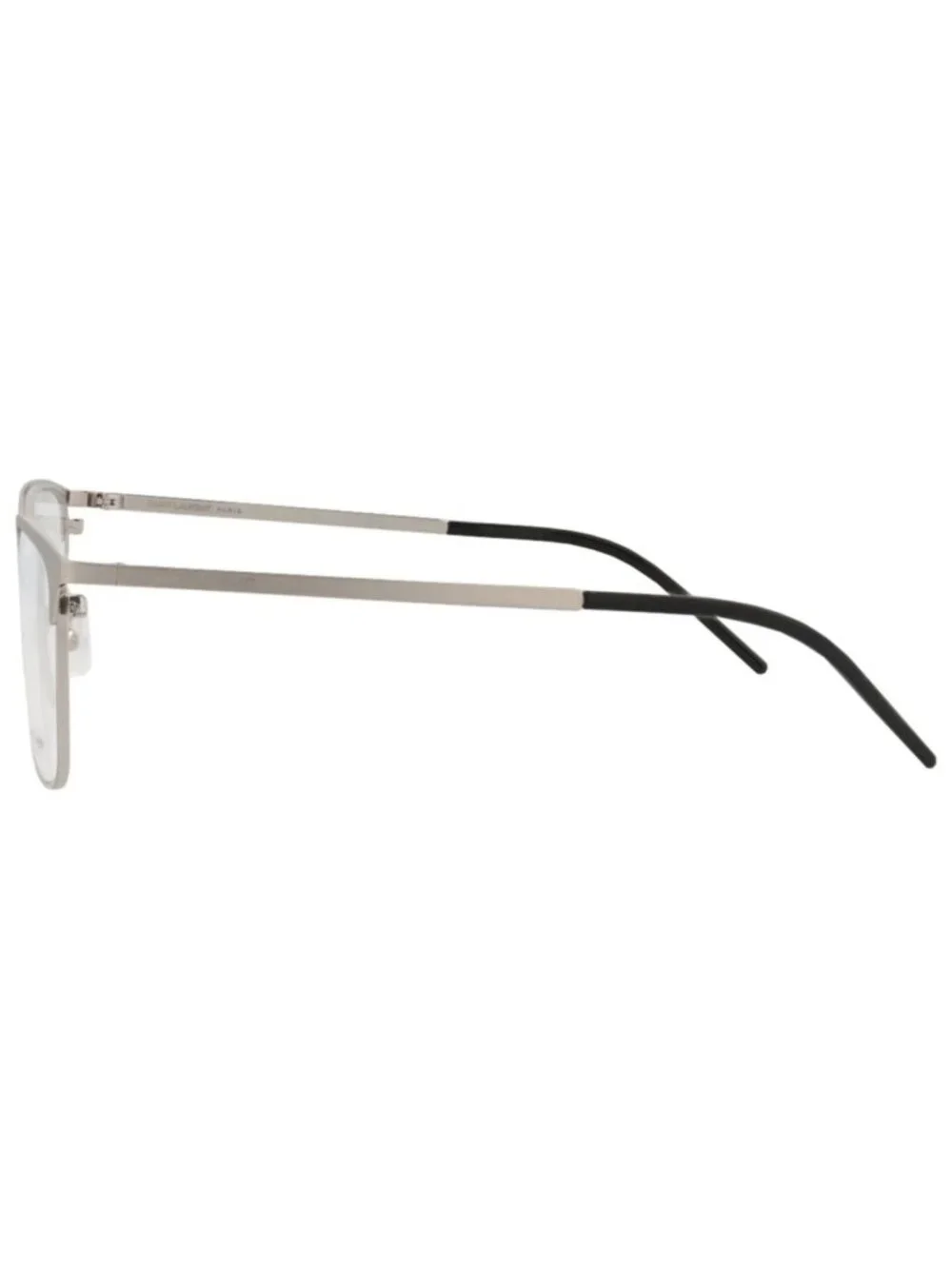 New Saint Laurent Women's Eyeglasses Square Rectangle Metal Frame Mens Silver E
